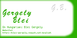 gergely blei business card